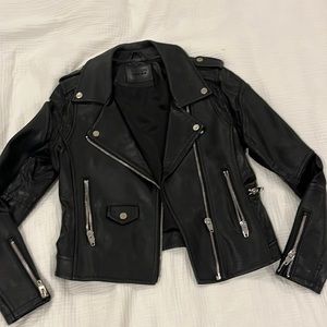 Blank NYC vegan leather motorcycle jacket